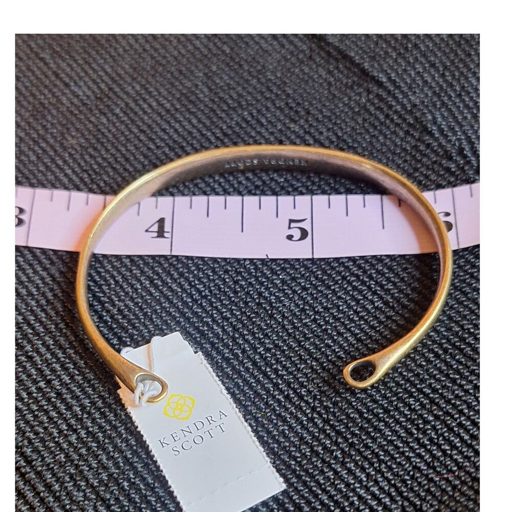 Kendra Scott Pinch Cuff Bracelet Color Bar Bronze Classic Lightweight Minimalist - Picture 4 of 6